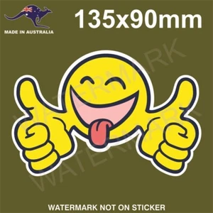 THUMBS UP SMILEY FACE STICKER - Bild 1 von 1