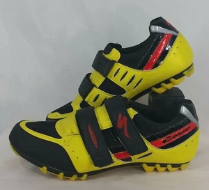 Specialized Comp cycling Shoes 48 EU / 14 US black/yellow laces and straps - Picture 1 of 12