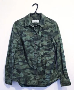New Look Denim Camo Jacket Womens Size 6 Casual Army Festival Fashion - Picture 1 of 3