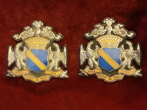 Rare AMC Oleg Cassini Crest Fender Emblem Set Vintage Enamel 1974-75 MATADOR CASSINI - Bild 1 von 5