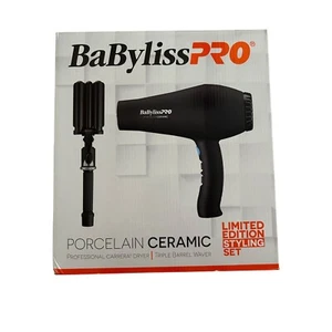 BaByliss PRO Porzellan Keramik Carrera2 Haartrockner & Triple Barrel Waver SET - Bild 1 von 2