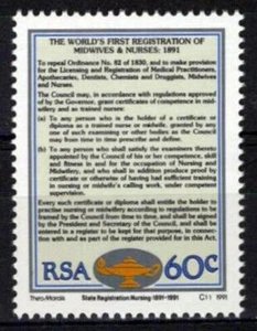 South Africa 807 MNH 1st Registration of Nurses & Midwives ZAYIX 0424S0197M - Picture 1 of 3