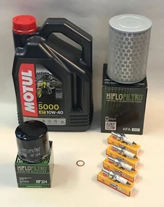 Service Kit Honda CB600 Hornet 03-06 Oil Spark Plugs Oil & Air Filters CB600F - Picture 1 of 1