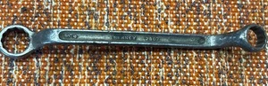 Vintage 1930 Bonney Chrome-Vanadium 5/8 X 3/4” Offset Box End Wrench #2807USA - Picture 1 of 6