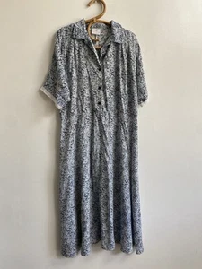 Vintage Lady’s Nightingales MIDI floral print shirt waist dress Size 14 - Picture 1 of 8