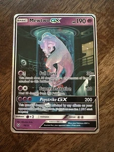 POKEMON Card - Mewtwo GX (Secret Shining) - Shining Legends (SHL). ULTRA RARE. - Picture 1 of 8