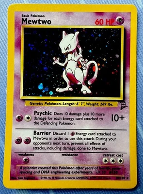 Mewtwo HOLO 10/130 Base Set 2 VINTAGE 2000 Pokémon - Image 1 of 4
