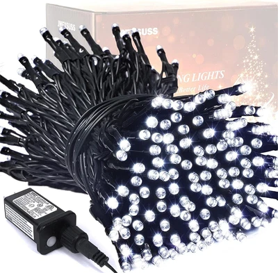 8 Modes Waterproof 200 LED White Christmas Lights Outdoor, 66Ft Christmas Tree - Image 1 of 4