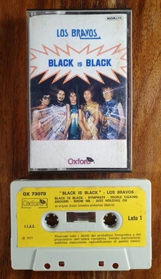 CASSETTE TAPE MC LOS BRAVOS Black is black (Oxford 77 ITALY) uniq latin rock VG+ - Immagine 1 di 3