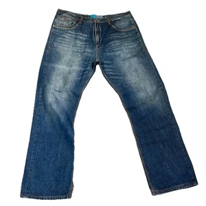 COOGI Baggy Fit Blue Denim Jeans Mens 40x34 Embroidered Flag Hip Hop Skater Y2K - Picture 1 of 11