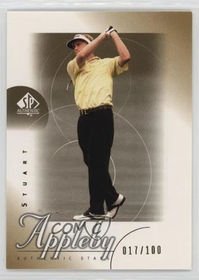 2001 SP Authentic Authentic Stars Gold /100 Stuart Appleby #89 Rookie RC - Image 1 of 2
