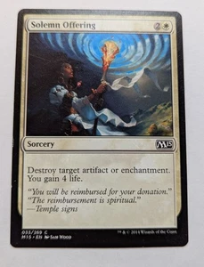 Solemn Offering Core Set 2015 (M15) MTG Magic Gathering - Picture 1 of 2
