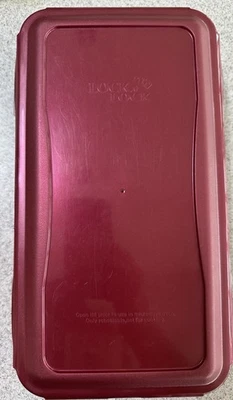 Lock N Lock Burgundy 18 Count Egg Plastic Holder Container - Image 1 of 3