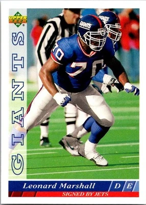 1992 Upper Deck - Leonard Marshall #127 - Image 1 of 2