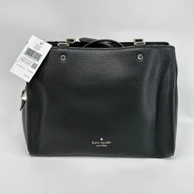 Bolso Cartera Kate Spade New York Leila Negro Para Mujer Cuero Bolsillos Internos Foto 1 de 4