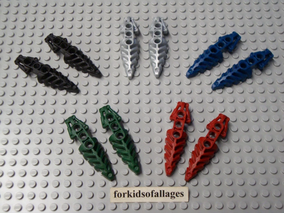 2x Lego Bionicle 50858 Foot Visorak w/3 Pin Holes - Pair of Feet - PICK COLOR - Image 1 of 1