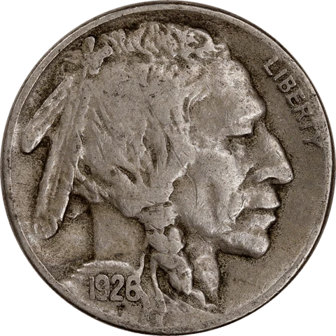 1926-S Buffalo Nickel 5c,  Circulated, Very Fine - Better Date Cover