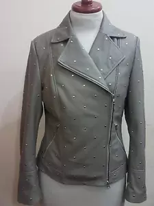 Angebot Echt Lammnappa Lederjacke für Damen leder jacke mit Nietenabsatz - Picture 1 of 5