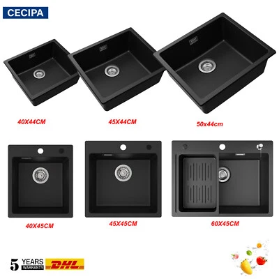 CECIPA MAX Granitspüle Einbauspüle Küchenspüle Spülbecken Verschiedene spüle Abtropffläche