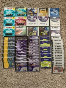 HUGE LOT (89) CD-R & CD-RW BLANK DISCS! Philips, TDK, Sony, HP, BRAND NEW Sealed - Picture 1 of 2