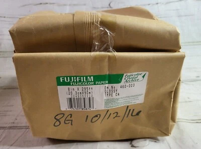 Papel Fujifilm Fujicolor brillante tipo CA Em 8 pulgadas x 295 pies n.º 460-003 SELLADO Foto 1 de 4