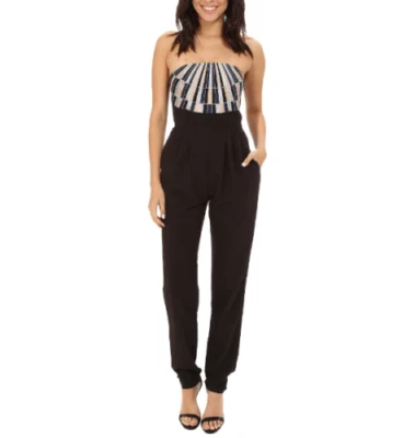 Mono para mujer Mara Hoffman bordado sin tirantes negro 0 Foto 1 de 2