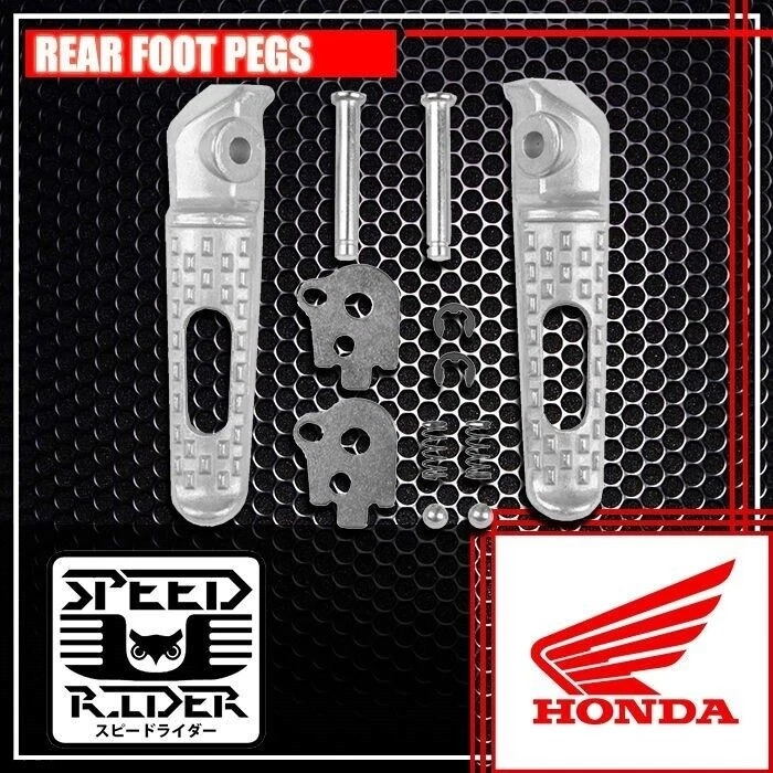 KIT DE ESTRIBERAS TRASERAS PLATEADAS HONDA CBR600RR CBR1000RR CB1000R NUEVO Foto 1 de 1