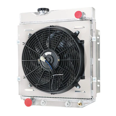 4 Row Radiator+Shroud Fan For 1960-66 Ford Ranchero Falcon 60-65 Mercury Comet - Image 1 of 4