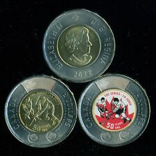 2022 Canada $2 Hockey Toonies Both Colourized and Non-Colourized 1972 Can/USSR
