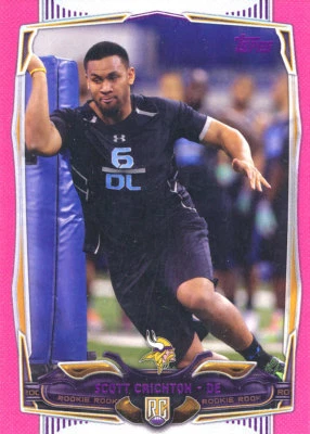TOPPS-PINK Scott Crichton RC #'D /499 VIKINGS Oregon St. BEAVERS - Image 1 of 2