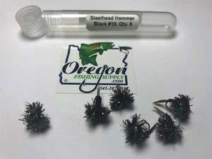 Steelhead Hammer Black #10, 6 fly. FREE shipping on All Additional items! - Picture 1 of 5