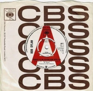 BOB DYLAN Tonight I'll Be Staying Here With You Vinyl 7 Inch CBS 1969 Promo Rock - Picture 1 of 6