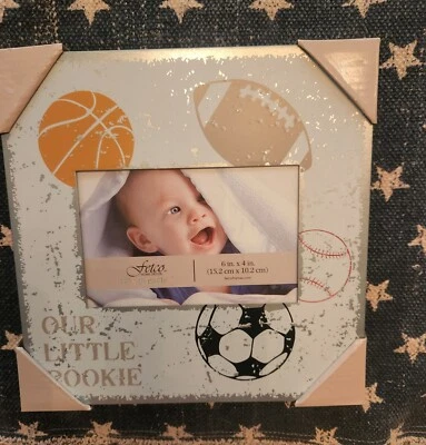 Fetco Home Decor Tiny Miracles 6" x 4" Photo Frame "Our Little Rookie" NEW - Image 1 of 4