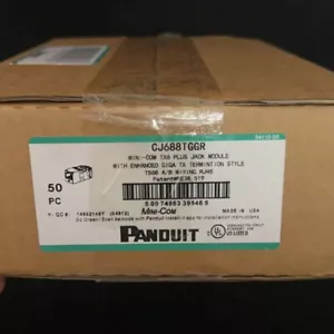 Panduit Giga-TX Cat6 jacks Green CJ688TGGR 50pcs/BOX OF 50 - Picture 1 of 4