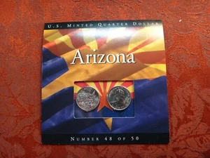 2008 P & D Arizona Uncirculated State Quarters (Carded) - Free S&H USA - Picture 1 of 4