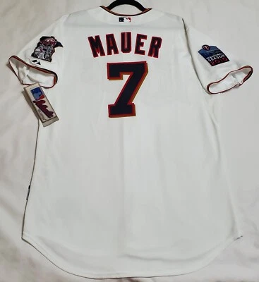 AUTHENTIC MAJESTIC JOE MAUER 52 2XL, MINNESOTA TWINS FLEX BASE Jersey - Image 1 of 4