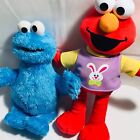 Sesame Street Elmo 10” & Cookie Monster Plush 9” Lot