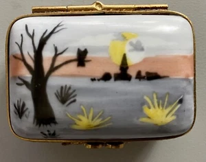 Limoges Desert Scenery French Collector Box RARE handmade France Peint Main - Picture 1 of 5