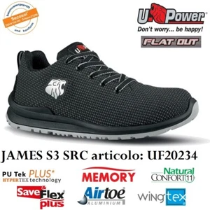 UPOWER SCARPE ANTINFORTUNISTICA JAMES S3 SRC UF20234 U-POWER IDROREPELL. TRASP. - Imagen 1 de 5