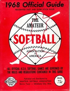 Vintage 1968 Official Guide Amateur Softball Association of America Rules - Picture 1 of 2