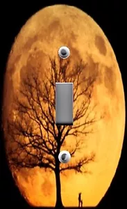 Light Switch Plate & Outlet Covers SOLAR SYSTEM ORANGE HARVEST MOON - Picture 1 of 26