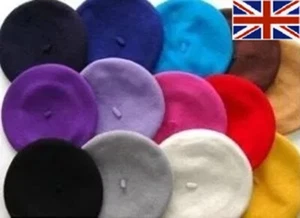 Vintage Colorful Unisex Men Women Wool Warm Beret Beanie Hat Cap French Style - Picture 1 of 22