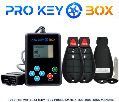 2 New OEM Remote Key Fob & Programmer for 2009-2012 Dodge Ram 1500 2500 3500 - Image 1 of 4