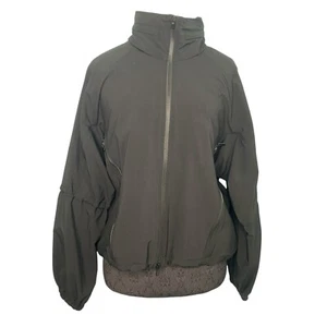 Athleta Jacket Women Medium Black Stay Fly Windbreaker Activewear 530864 - Picture 1 of 18