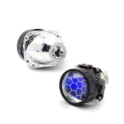  Lente proyectora Bixenon azul panal de 2,5 pulgadas Mini H1 con ojos de demonio amarillo Foto 1 de 4