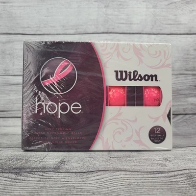 Base de golf Wilson Hope para investigación del cáncer de mama 12 pelotas de golf rosa neón tacto suave Foto 1 de 2