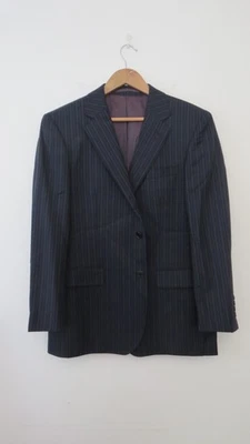 Новый костюм Chester Barrie темно-синий в полоску 40 короткая булавка мел Savile Row London - Изображение 1 из 4