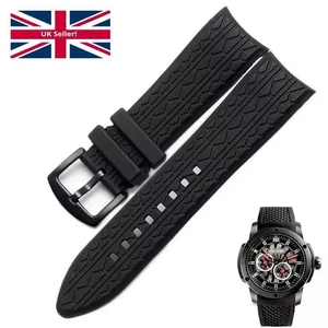 Cinturino Orologio Silicone per Porsche P6612 Gomma Nera Ricambio Cinturino Impermeabile - Foto 1 di 8