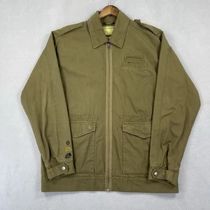 Oakley Jacket Men's Large Green Utility Canvas Science Art Worldwide Military - Picture 1 of 9