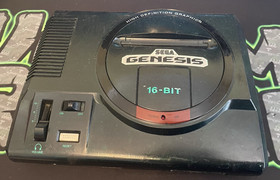 Sega Genesis Model 1 Console High Definition Graphics!! Green Paint Read